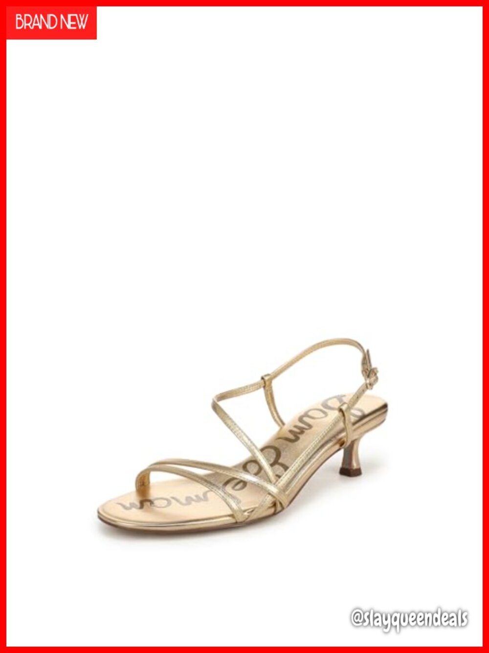 Sam Edelman Cora Kitten Heel Sandals Leather Open Toe Buckle Dress